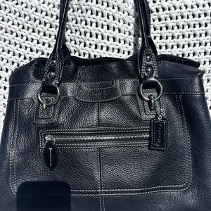 Coach Black Leather Shoulder Bag